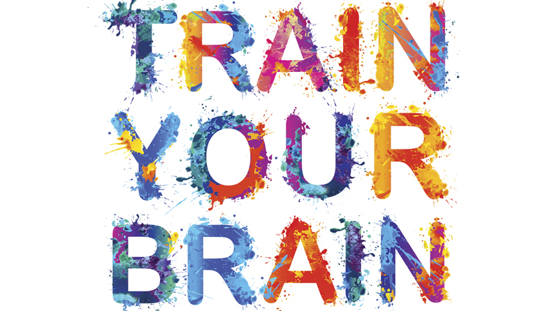 Rainbow Splash Paint Quote.  Train Your Brain.
