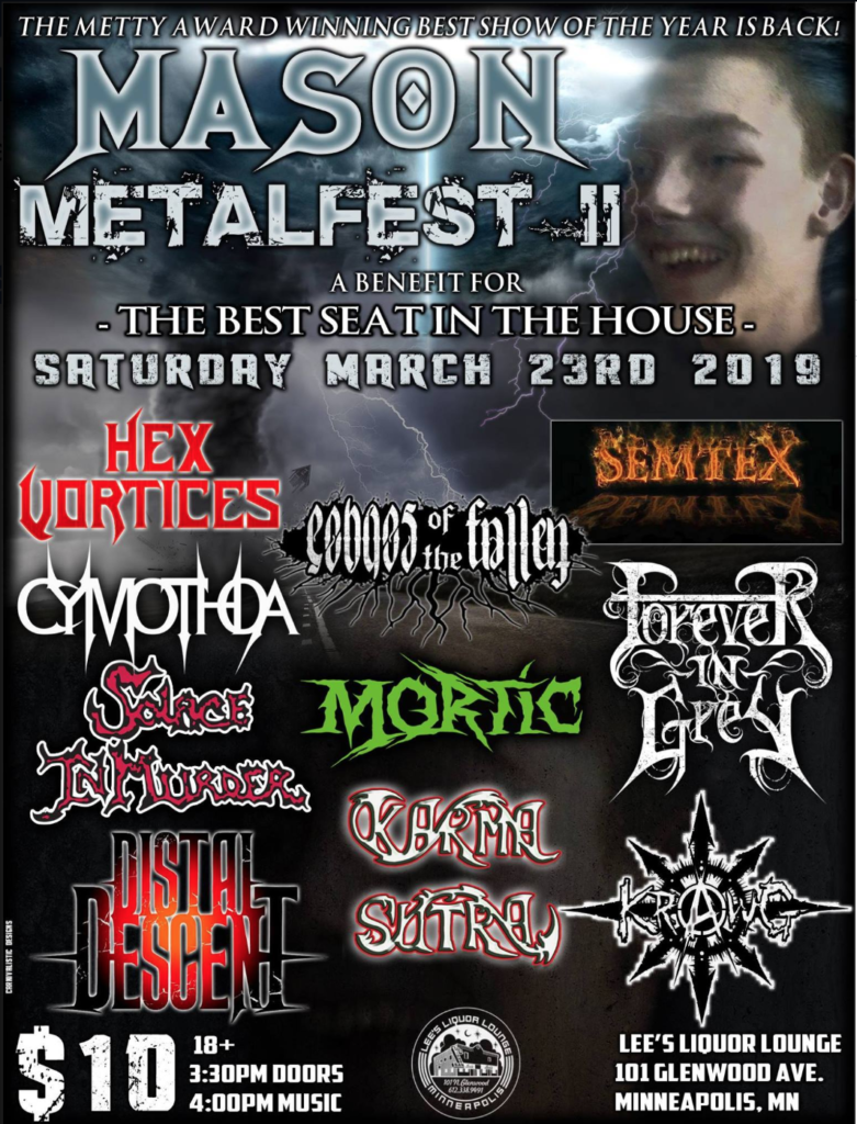 flyer for Mason Metalfest 2