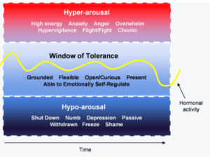 Diagram of Siegel's Window of Tolerance