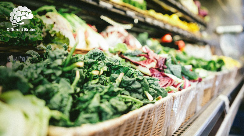 Produce is laid out in a grocery store