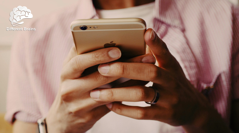 A person holds a smartphone